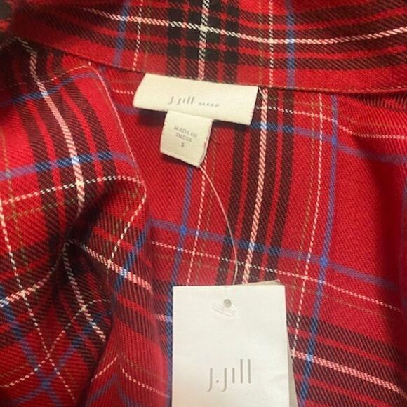 J. Jill Sleep Trueredmall Red/Blue/Black Plaid pajamas, size S - Picture 3 of 5